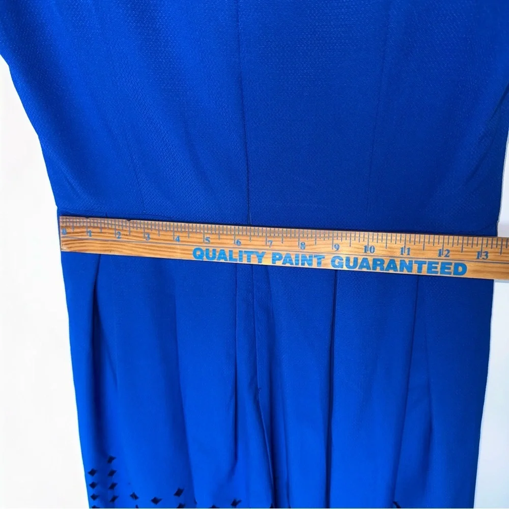 Brixon Ivy Vibrant Blue Sleeveless Dress with Eyelet Detail size small back zip‎